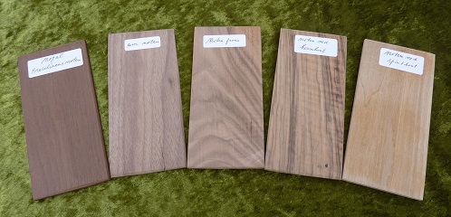 3 soorten notenhout